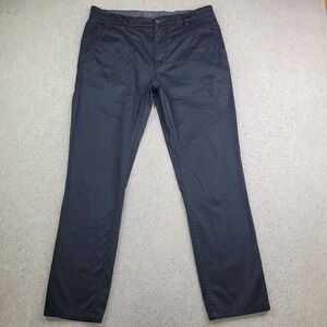 Matchstick Chino Pants Mens 2XL 36x30 Black Straight Business Casual